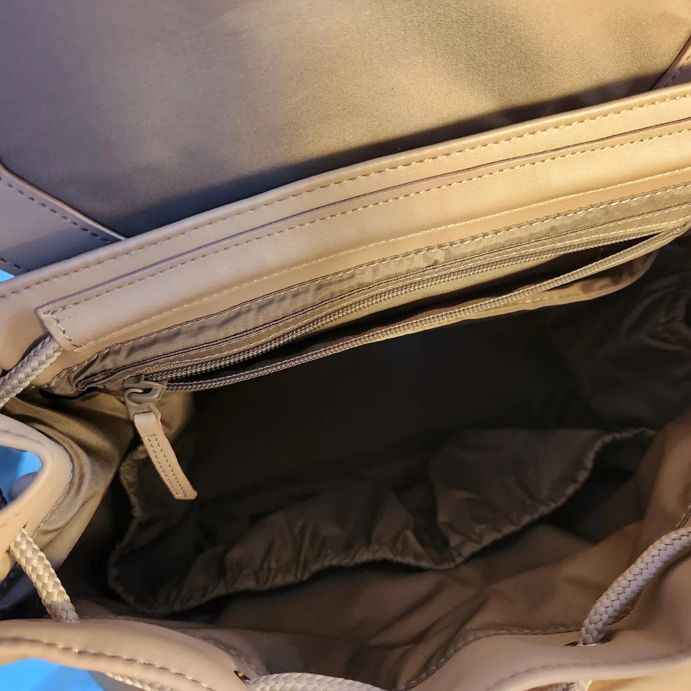 Freshly Picked Women's Fig Ribbed Drawcord Backpack - Picture 7 of 8